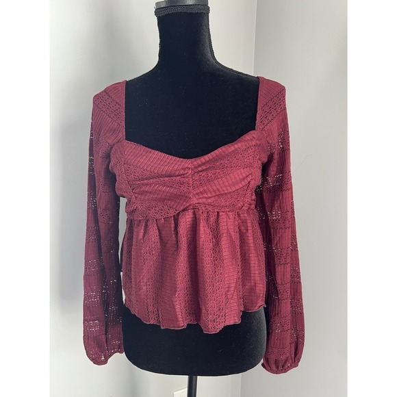 La Peche Tops - La Peche Lace Top Babydoll Fairy Romantic‎ Victorian Coquette Dainty Y2K Large